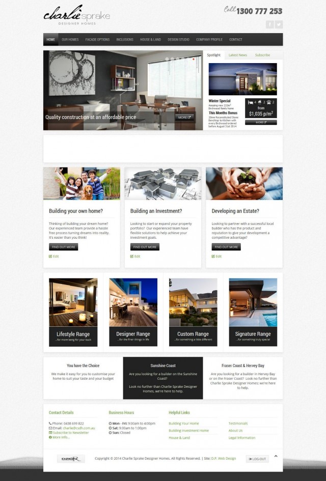 Charlie Sprake Designer Homes