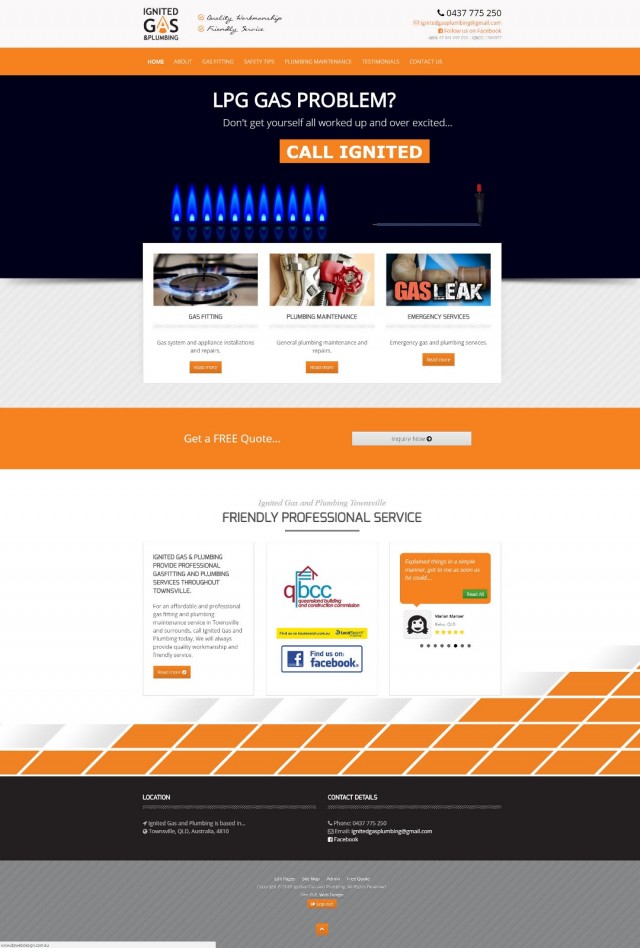 Ignited Gas and Plumbing